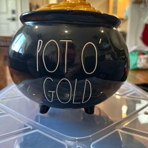 Rae Dunn Pot O’Gold Ceramic Jar with Lid